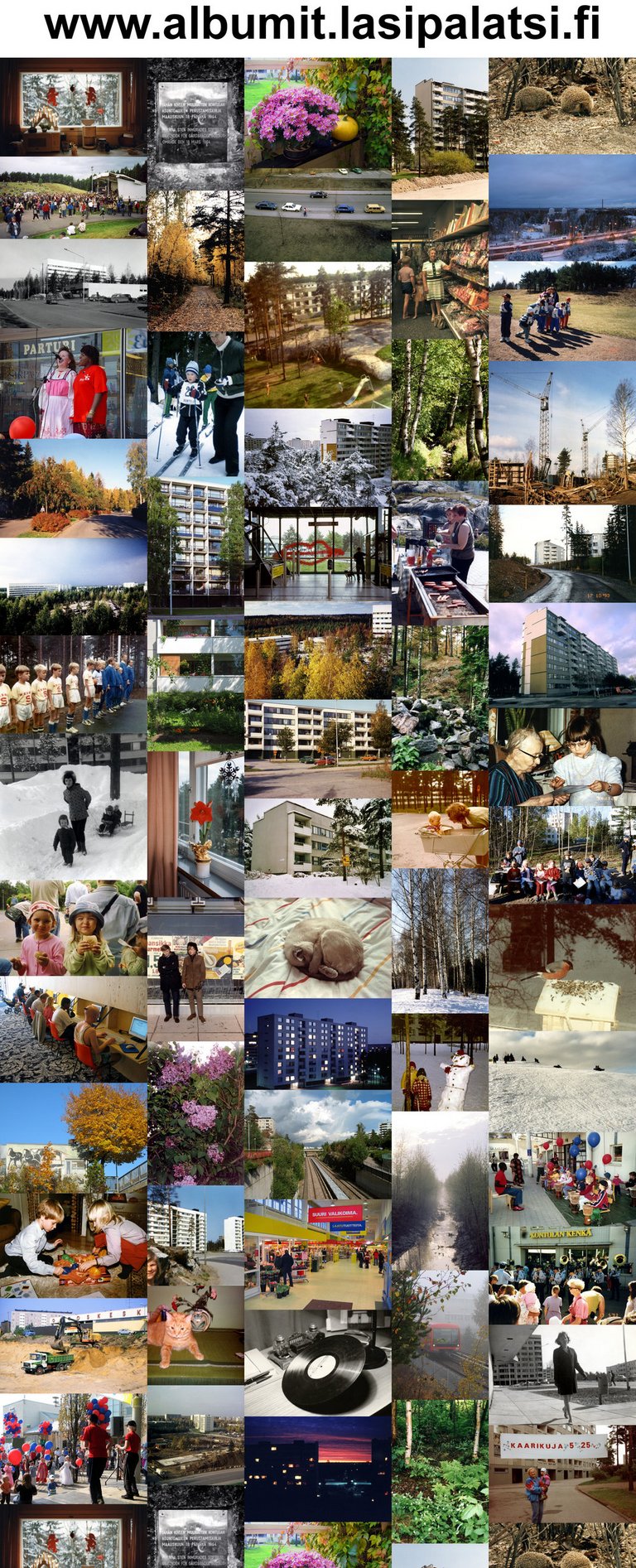 Albumit auki Tapettin�yttelyn esimerkkikuva